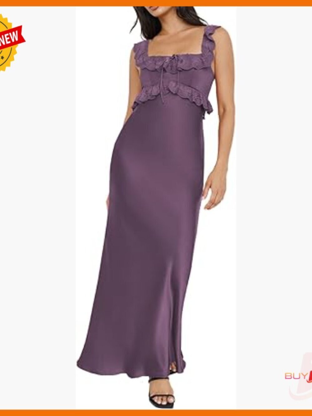 Satin Off Shoulder Lace Trim Maxi Dress Formal Wedding Guest Bridesmaid